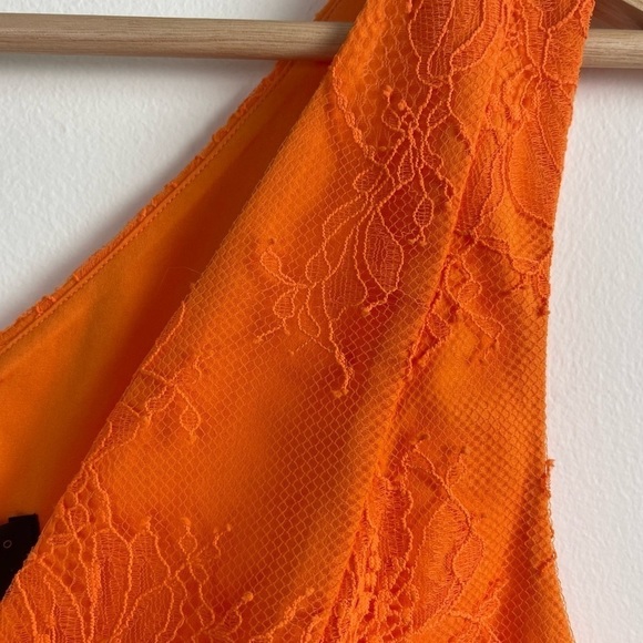 Michael Costello X Revolve Mini Dress Lace Orange - Picture 6 of 11